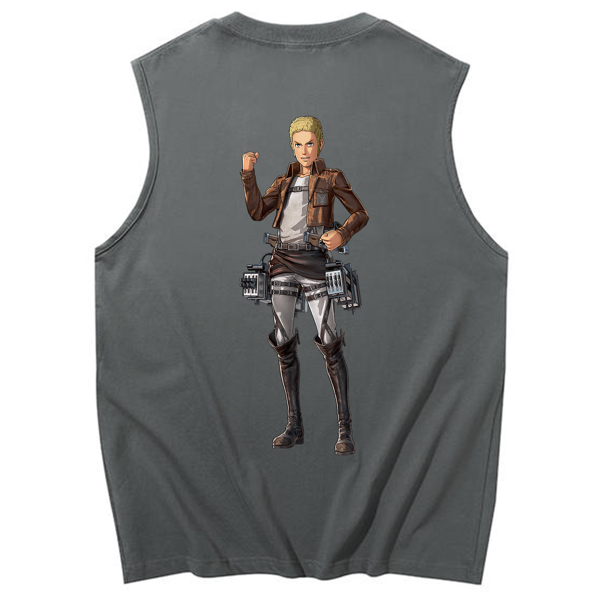 （画像用） 進撃の巨人 ライナー・ブラウン Attack on Titan Reiner Braun コットン100％タンクトップ（背面プリント）